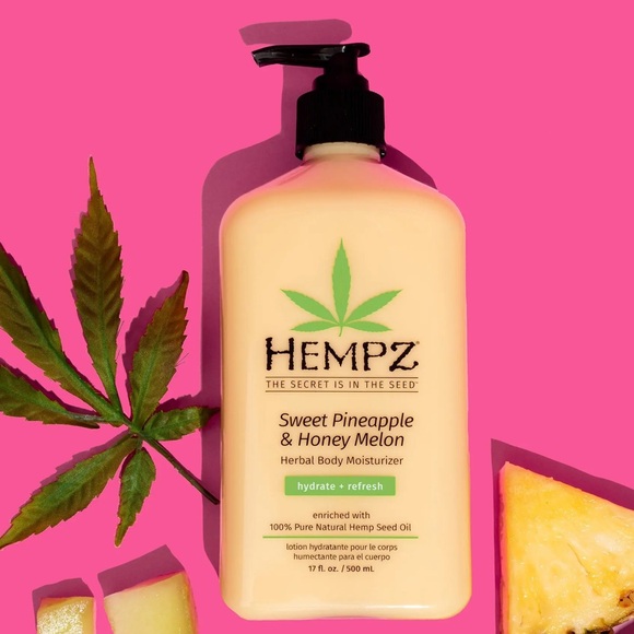 NWT Hempz Sweet Pineapple & Homey Melon Herbal body lotion hydrate 17oz/500ml - Picture 4 of 6